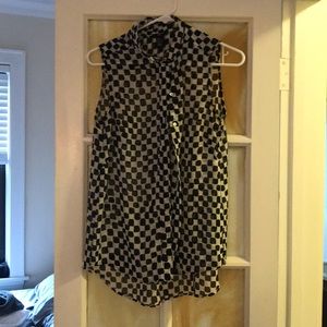 Black and white blouse